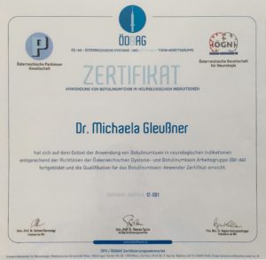 ÖDBAG Zertifikat Dr. Michaela Gleußner